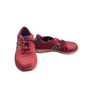 New Balance 501 mens red leather canvas sneakers Size 11D SKU 9014